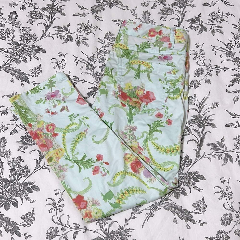 Baker by Ted Baker London Baby Blue Brights Floral Spring Slacks